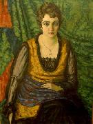 konrad magi A portrait of Alvine Kapp France oil painting artist